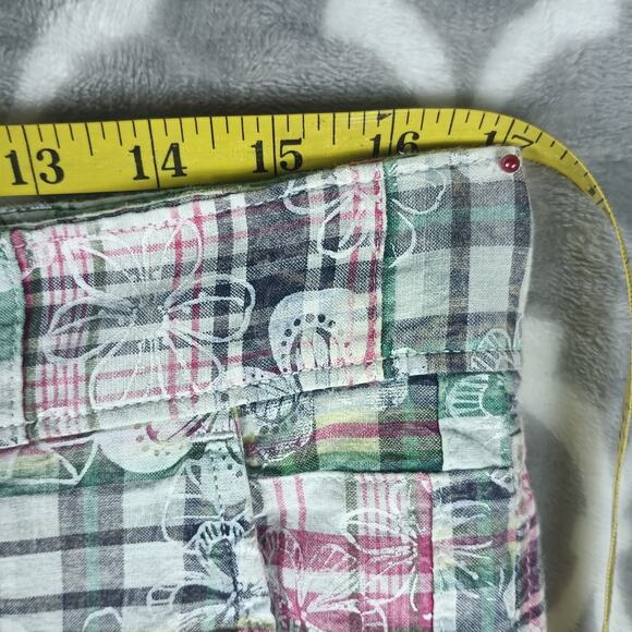 Patchwork Madras Plaid Shorts Sz 34 Men Charleston Threads. - Picture 5 of 8